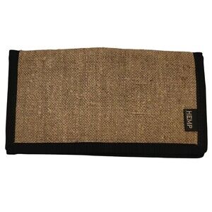 VTG Y2K 90s Grunge Hippie Artisan 100% Hemp Canvas Wallet Organizer Made In USA